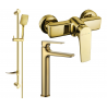 Mexen Lynx DF62 shower set, Gold - 745914DF62-50