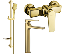 Mexen Lynx DF62 shower set, Gold - 745914DF62-50