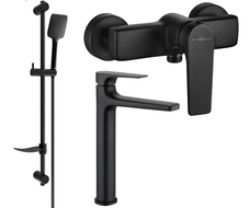 Mexen Lynx DF62 shower set, Black - 745914DF62-70