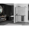 Mexen Kioto+ Walk-in Shower Wall with Shelf 115 x 200 cm, Transparent, Black - 800-115-121-70-00