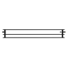 Mexen CVH30 Hygiene panel radiator 300 x 1600 mm, bottom connection, 1396 W, black - W630H-030-160-70