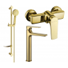 Mexen Lynx DF40 shower set, Gold - 745914DF40-50