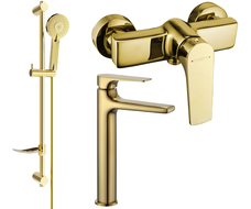 Mexen Lynx DF40 shower set, Gold - 745914DF40-50