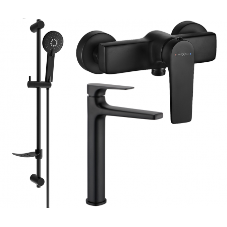 Mexen Lynx DF40 shower set, Black - 745914DF40-70