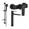 Mexen Lynx DF40 shower set, Black - 745914DF40-70