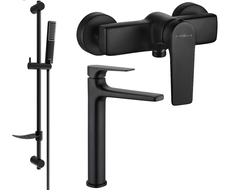 Mexen Lynx DF72 shower set, Black - 745914DF72-70