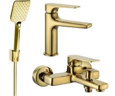 Mexen Lynx R62 bathtub set, Gold - 745903R62-50