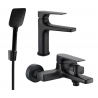 Mexen Lynx R62 bathtub set, Black - 745903R62-70
