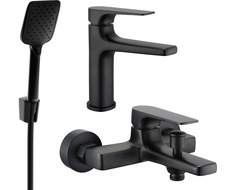 Mexen Lynx R62 bathtub set, Black - 745903R62-70