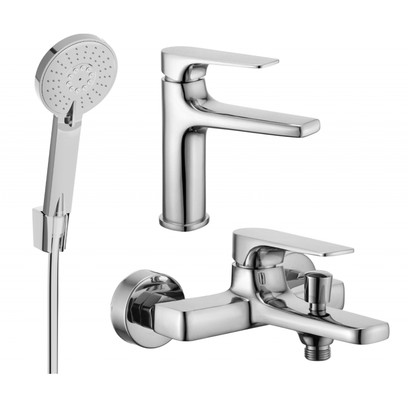 Mexen Lynx R40 bathtub set, Chrome - 745903R40-00