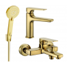Mexen Lynx R40 bathtub set, Gold - 745903R40-50