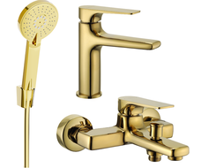 Mexen Lynx R40 bathtub set, Gold - 745903R40-50
