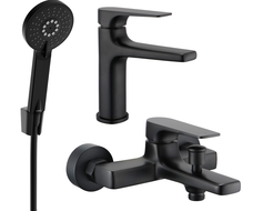 Mexen Lynx R40 bathtub set, Black - 745903R40-70