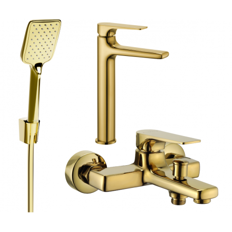 Mexen Lynx R62 bath set, gold - 745913R62-50