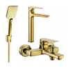 Mexen Lynx R62 bath set, gold - 745913R62-50