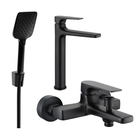 Mexen Lynx R62 bathtub set, Black - 745913R62-70