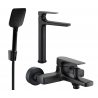 Mexen Lynx R62 bathtub set, Black - 745913R62-70