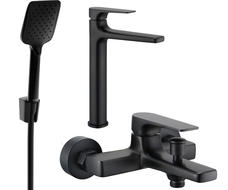 Mexen Lynx R62 bath set, black - 745913R62-70