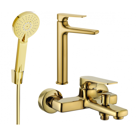Mexen Lynx R40 bathtub set, Gold - 745913R40-50