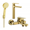 Mexen Lynx R40 bath set, gold - 745913R40-50