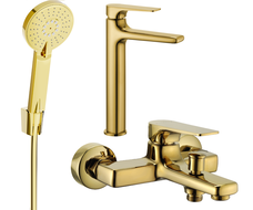 Mexen Lynx R40 bathtub set, Gold - 745913R40-50