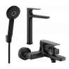 Mexen Lynx R40 bathtub set, Black - 745913R40-70