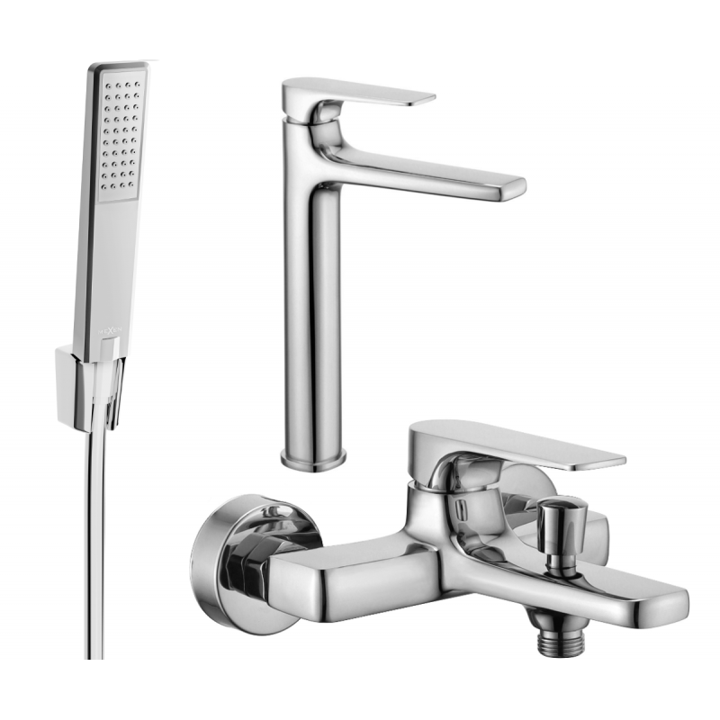 Mexen Lynx R72 bathtub set, Chrome - 745913R72-00