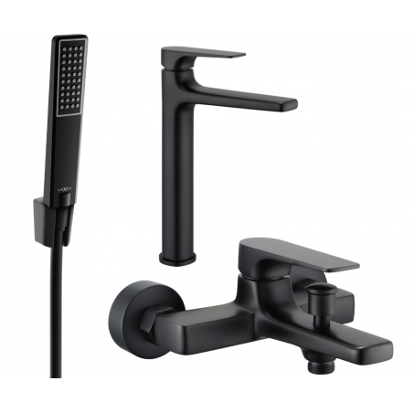 Mexen Lynx R72 bathtub set, Black - 745913R72-70