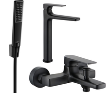 Mexen Lynx R72 bath set, black - 745913R72-70