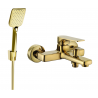 Mexen Lynx R62 bathtub faucet with shower set, gold - 74593R62-50
