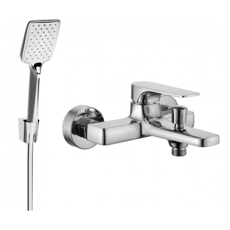 Mexen Lynx R62 bath mixer with shower set, chrome - 74593R62-00
