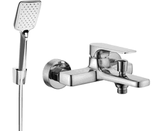 Mexen Lynx R62 bath mixer with shower set, chrome - 74593R62-00