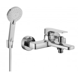 Mexen Lynx R40 bathtub mixer tap with shower head, Chrome - 74593R40-00