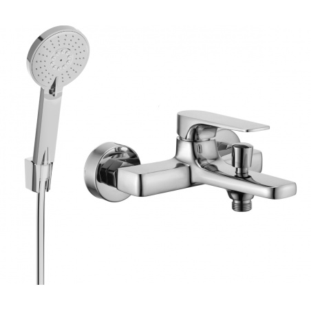 Mexen Lynx R40 bathtub faucet with shower set, chrome - 74593R40-00