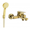 Mexen Lynx R40 bathtub faucet with shower set, gold - 74593R40-50