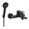 Mexen Lynx R40 bathtub mixer tap with shower head, Black - 74593R40-70