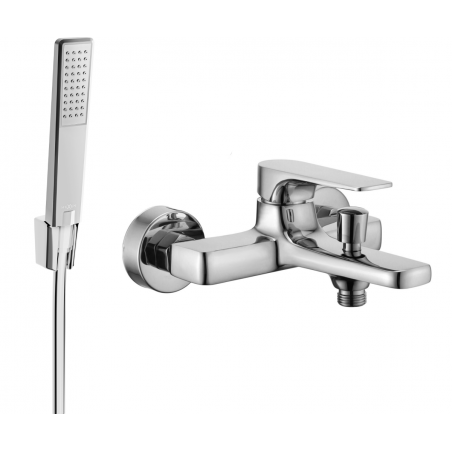 Mexen Lynx R72 bathtub mixer tap with shower head, Chrome - 74593R72-00