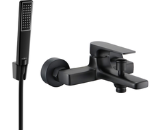 Mexen Lynx R72 bathtub mixer tap with shower head, Black - 74593R72-70