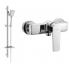 Mexen Lynx DQ62 shower mixer tap with shower head, Chrome - 74594DQ62-00