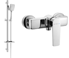 Mexen Lynx DQ62 shower mixer with shower set, chrome - 74594DQ62-00