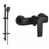 Mexen Lynx DQ62 shower faucet with shower set, black - 74594DQ62-70
