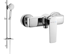 Mexen Lynx DQ40 shower mixer tap with shower head, Chrome - 74594DQ40-00