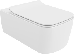 Mexen York Rimless WC Bowl with Slim Soft-Close Seat, Duroplast, Glossy White - 30114000