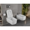 Mexen York Rimless WC Bowl with Slim Soft-Close Seat, Duroplast, Glossy White - 30114000