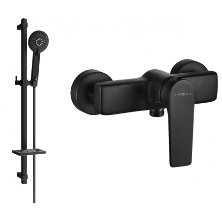 Mexen Lynx DQ40 shower faucet with shower set, black - 74594DQ40-70