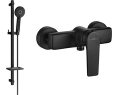 Mexen Lynx DQ40 shower mixer tap with shower head, Black - 74594DQ40-70
