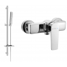Mexen Lynx DQ72 shower tap with shower set, chrome - 74594DQ72-00