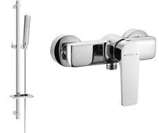 Mexen Lynx DQ72 shower mixer tap with shower head, Chrome - 74594DQ72-00