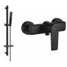 Mexen Lynx DQ72 shower faucet with shower set, black - 74594DQ72-70