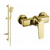 Mexen Lynx DF62 shower mixer tap with shower head, Gold - 74594DF62-50
